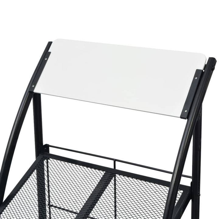 Tidningsställ 47X40X134 Cm Svart Och Vit A4