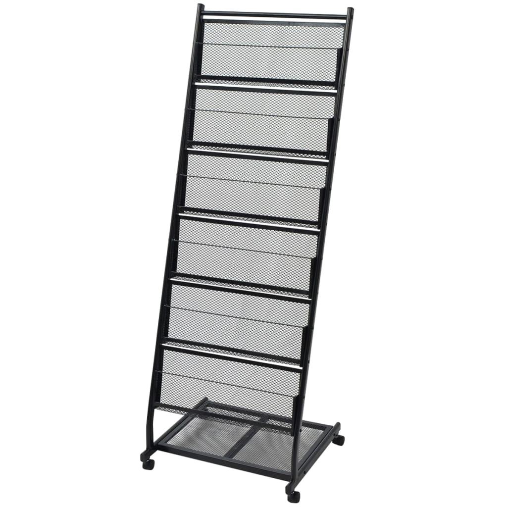 Tidningsställ 47,5X43X133 Cm Svart A4
