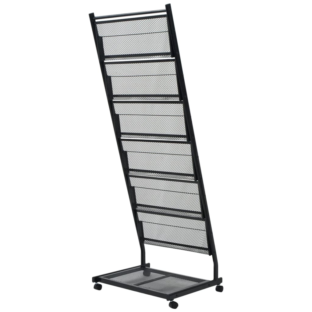 Tidningsställ 47,5X43X133 Cm Svart A4