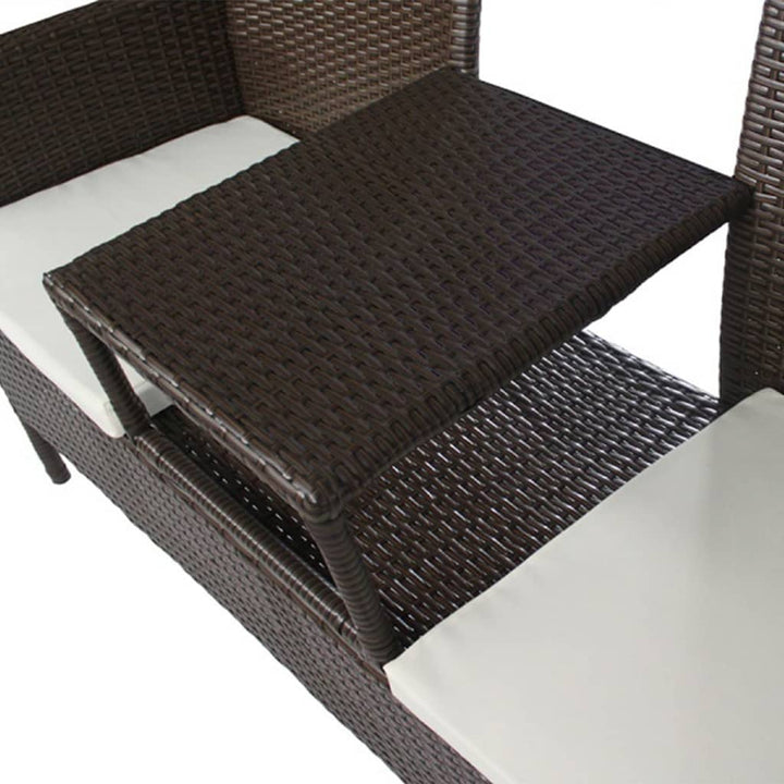 Trädgårdssoffa 2-Sits Med Bord Konstrotting