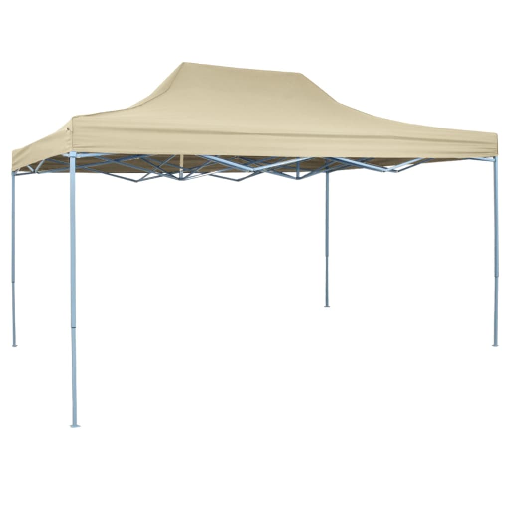 Pop-Up Hopfällbart Partytält 3X4,5 M Gräddvit