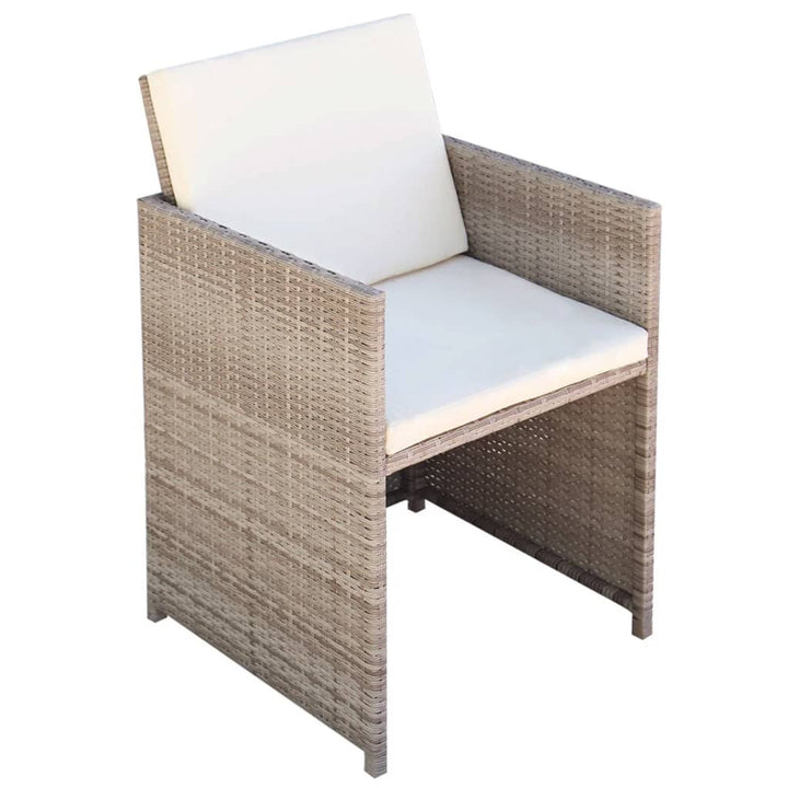 Matgrupp För Trädgården Med Dynor 13 Delar Konstrotting Beige