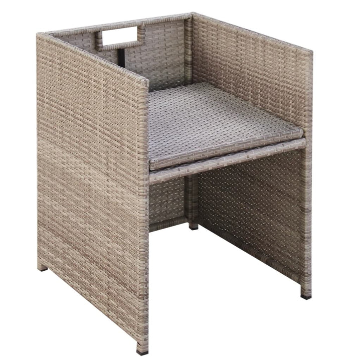 Matgrupp För Trädgården Med Dynor 13 Delar Konstrotting Beige
