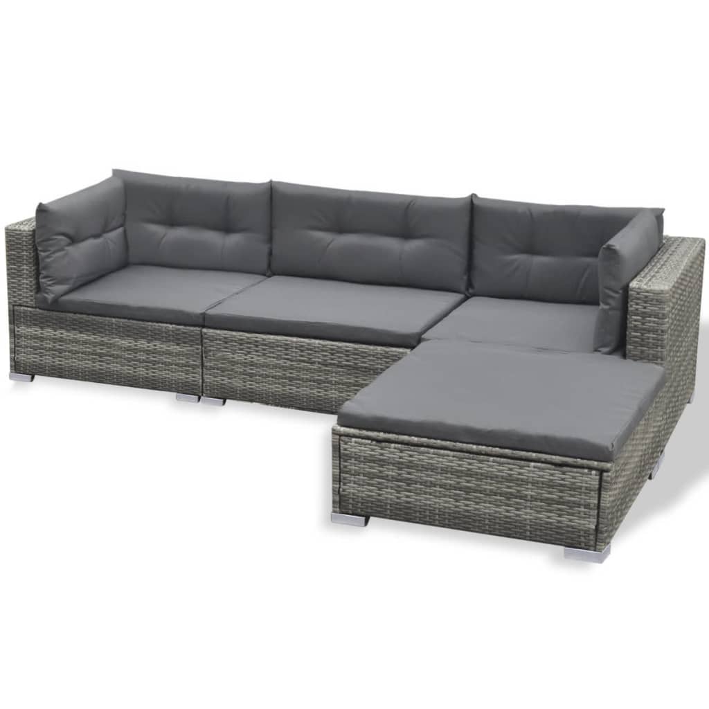 Loungegrupp Med Dynor 6 Delar Konstrotting