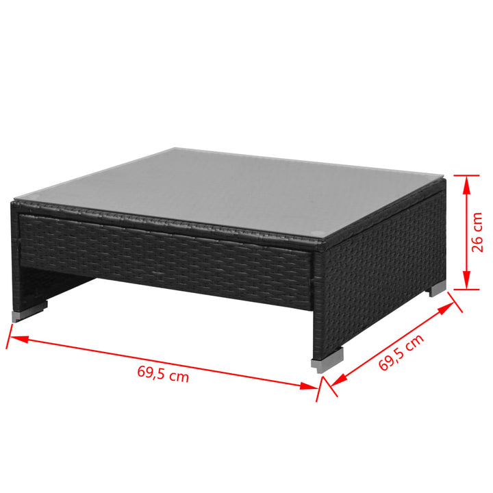 Loungegrupp Med Soltak 7 Delar Konstrotting