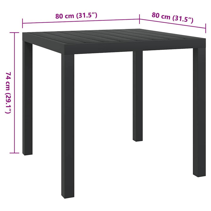 Trädgårdsbord Aluminium Och Wpc