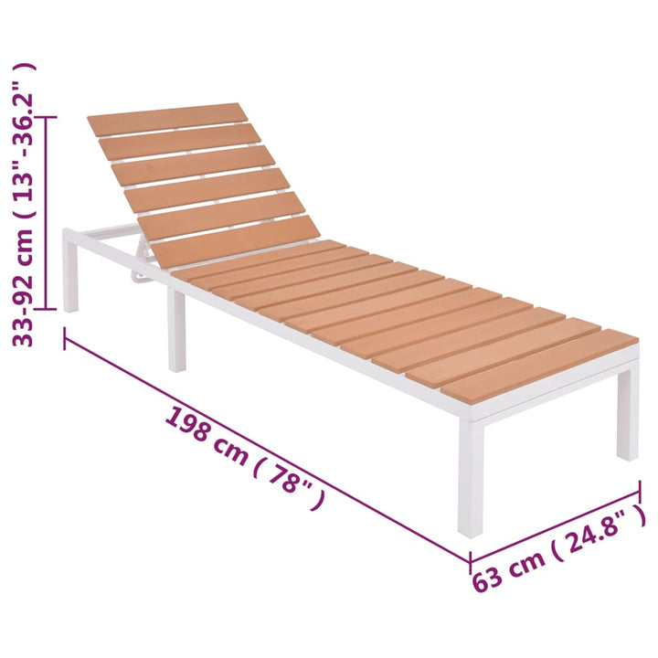 Solsäng Aluminium Wpc Brun