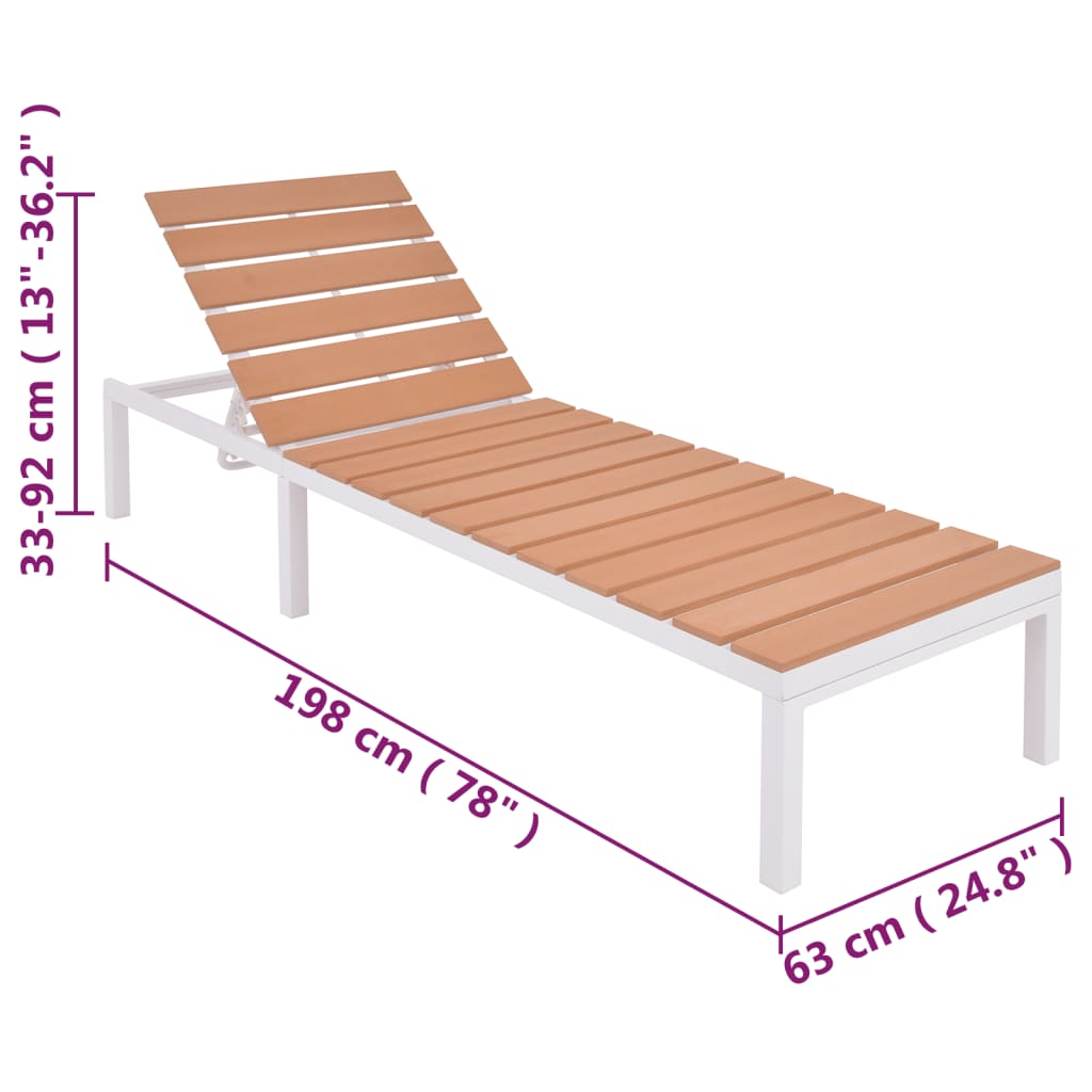 Solsäng Aluminium Wpc Brun
