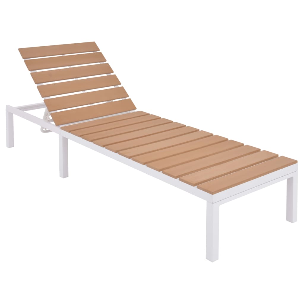 Loungegrupp För Trädgården Med Dynor 5 Delar Aluminium Wpc