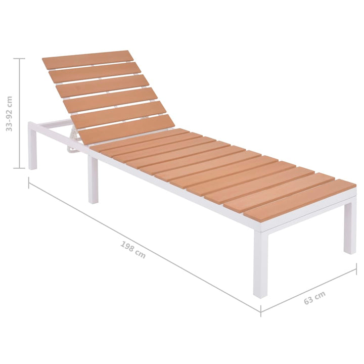 Loungegrupp För Trädgården Med Dynor 5 Delar Aluminium Wpc