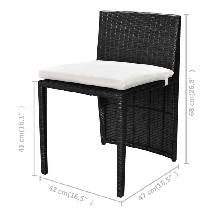 Cafégrupp Med Dynor 3 Delar Konstrotting