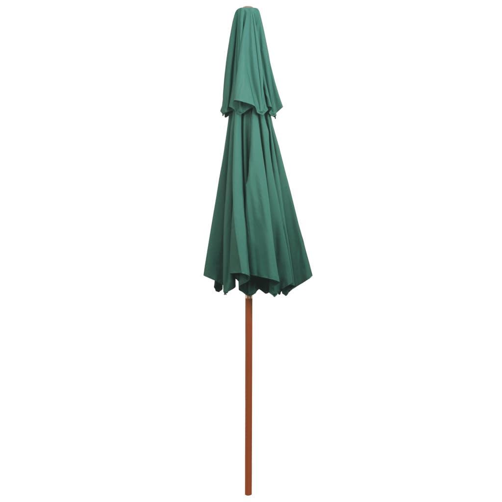 Parasoll Med Två Nivåer 270X270 Cm Trästång