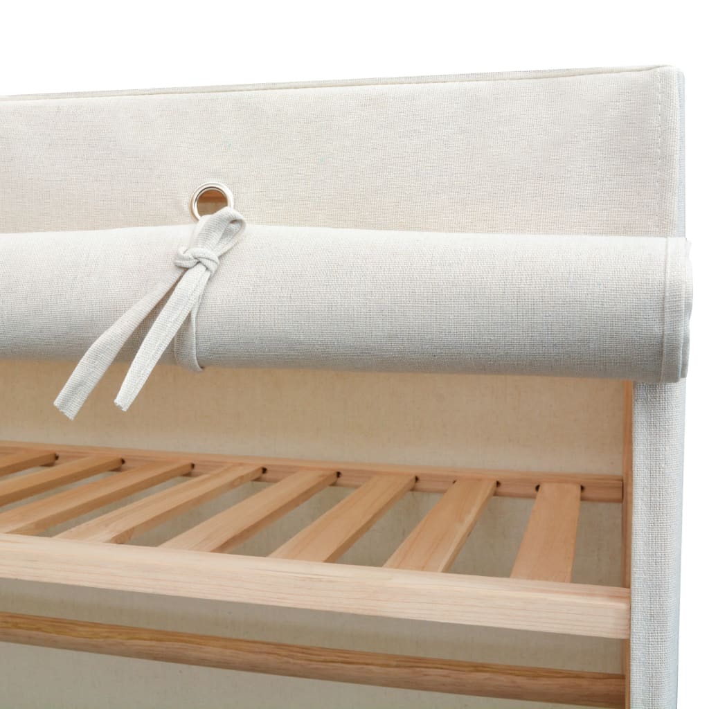Garderob I Tyg Och Furu 110X40X170 Cm