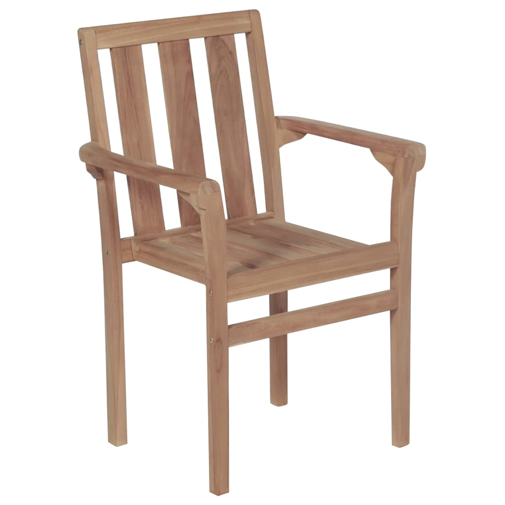 Stapelbara Trädgårdsstolar 2 St Massiv Teak