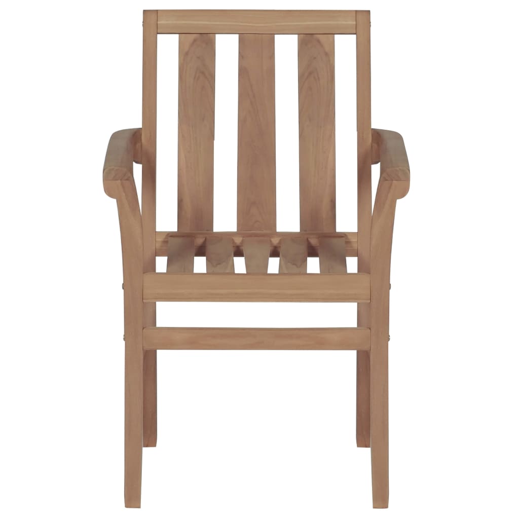Stapelbara Trädgårdsstolar 2 St Massiv Teak