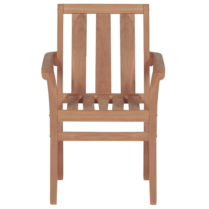 Stapelbara Trädgårdsstolar 2 St Massiv Teak