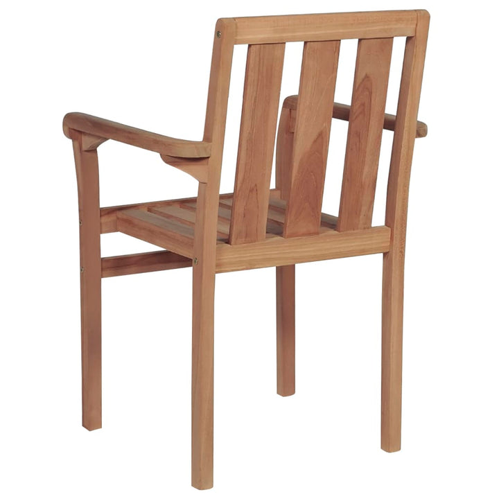 Stapelbara Trädgårdsstolar 2 St Massiv Teak