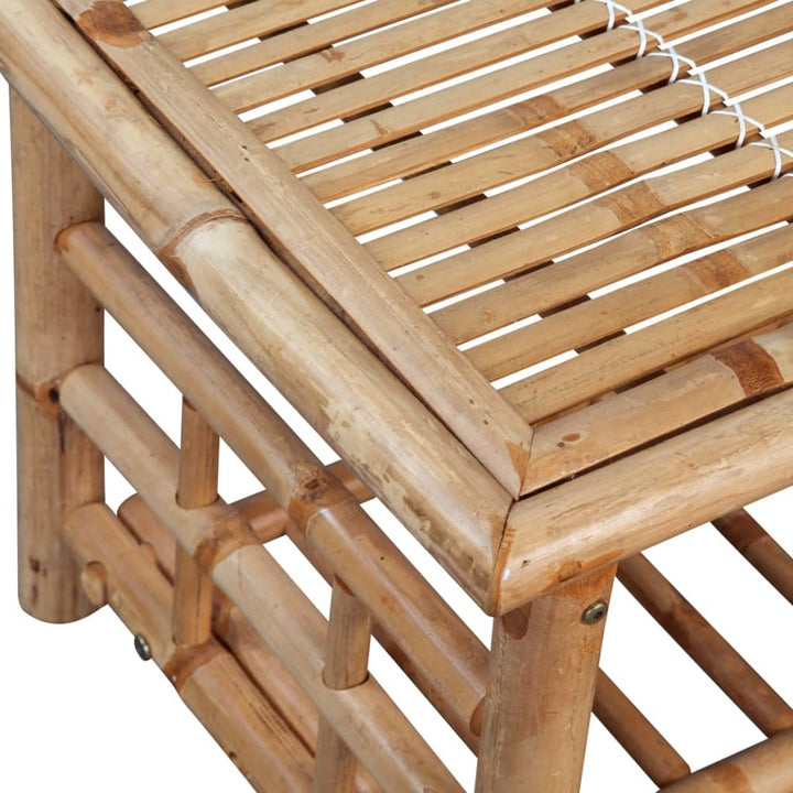 Loungegrupp För Trädgården Med Dynor 4 Delar Bambu