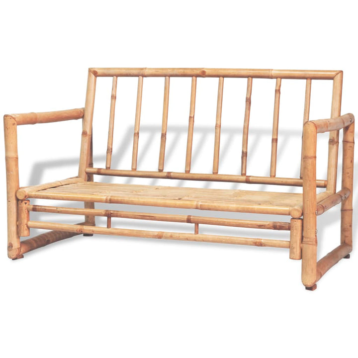 Loungegrupp För Trädgården Med Dynor 4 Delar Bambu