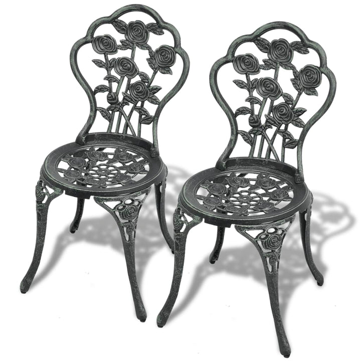 Caféstolar 2 St Gjuten Aluminium