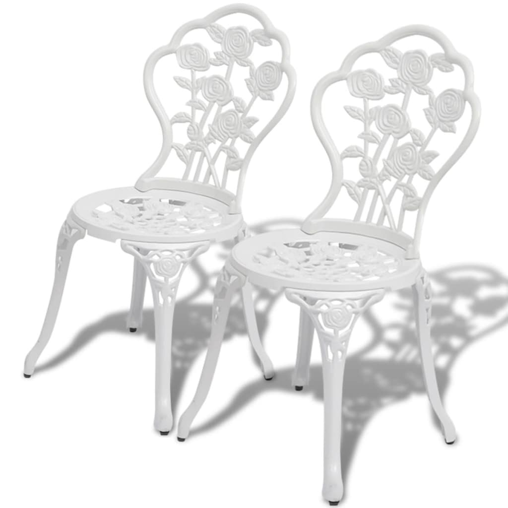 Caféstolar 2 St Gjuten Aluminium
