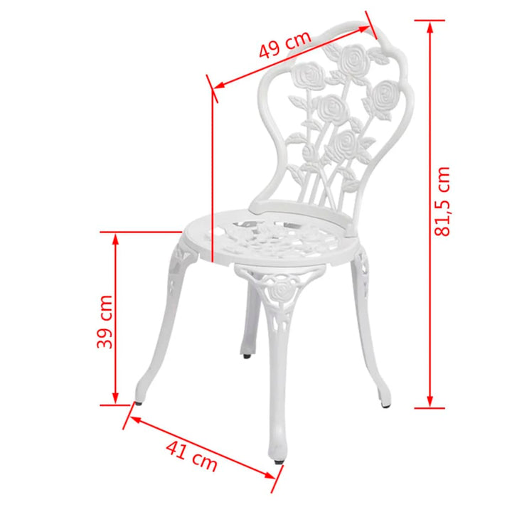 Caféstolar 2 St Gjuten Aluminium
