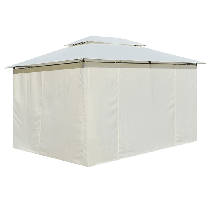 Paviljong Med Draperier 4X3 M Vit
