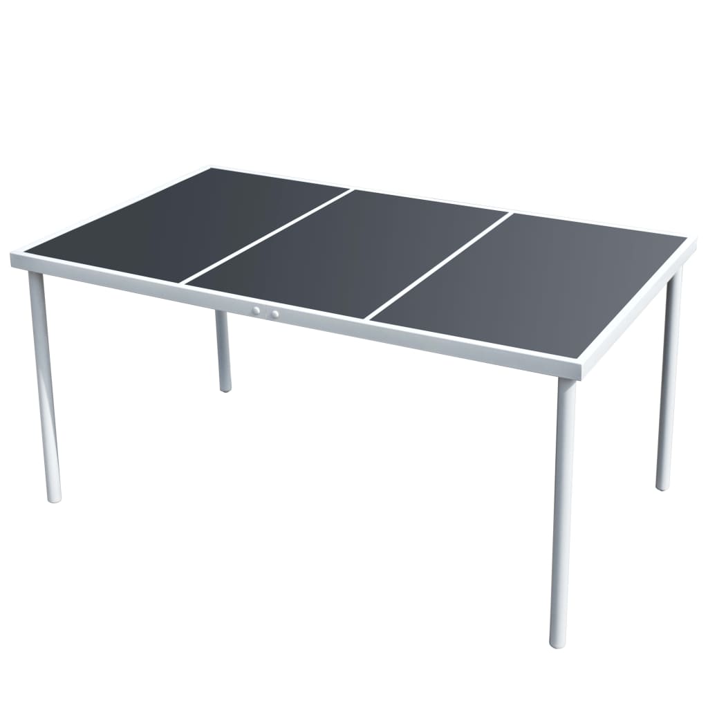 Trädgårdsbord 150X90X74 Cm Svart Stål