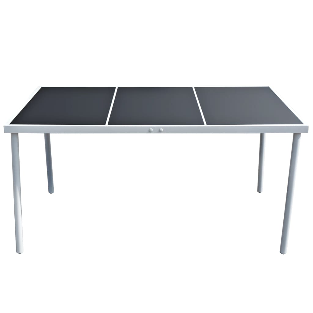 Trädgårdsbord 150X90X74 Cm Svart Stål