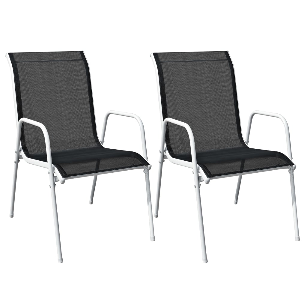 Caféset 3 Delar Stål Svart