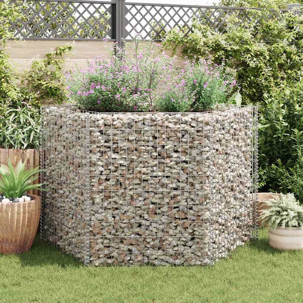 Hexagonal Planteringsgabion Upphöjd