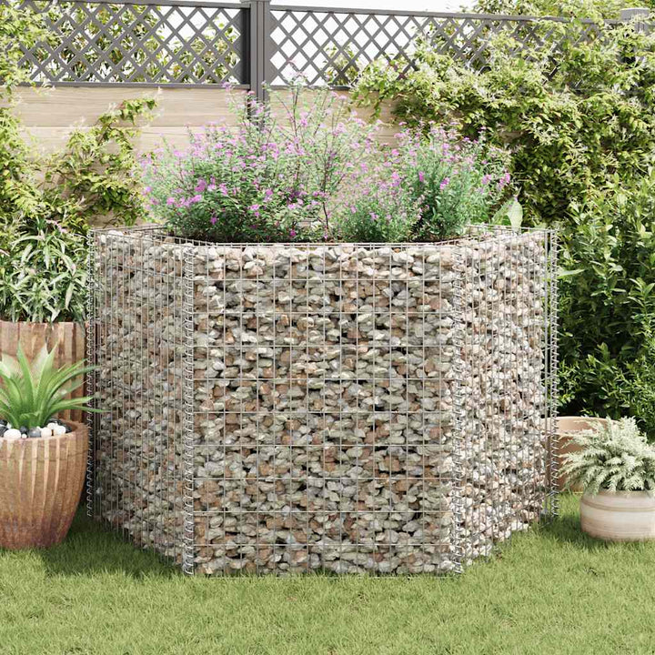 Hexagonal Planteringsgabion Upphöjd