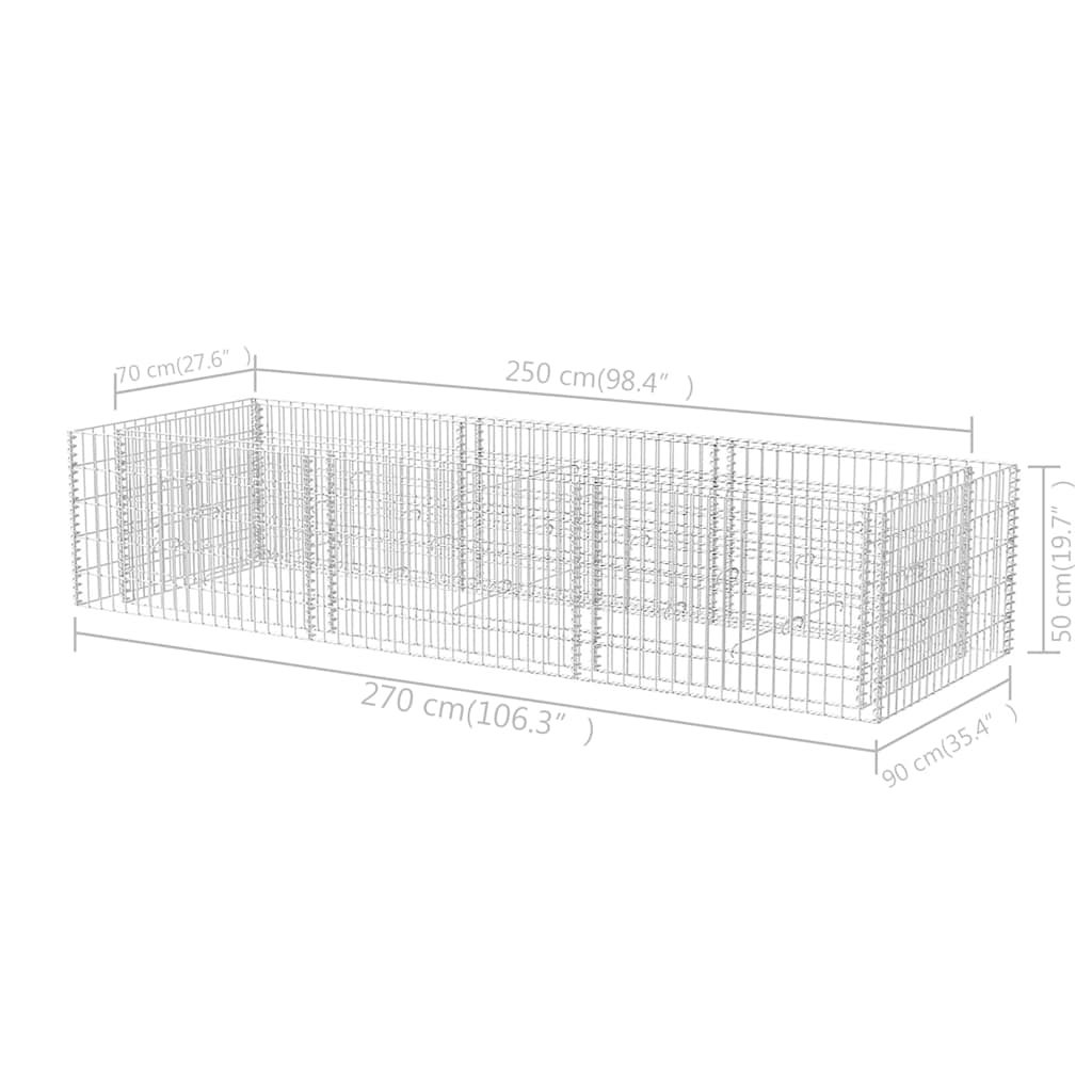 Planteringsgabion Upphöjd Stål
