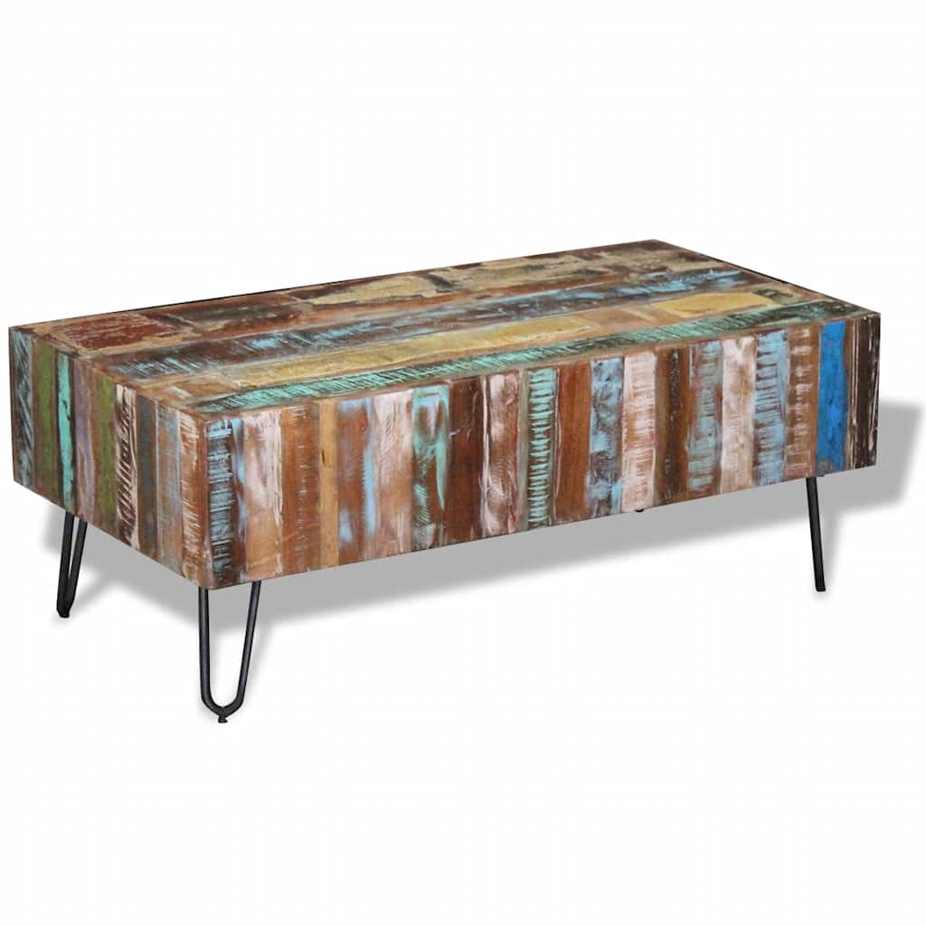 Soffbord Massivt Återvunnet Trä 100X50X38 Cm