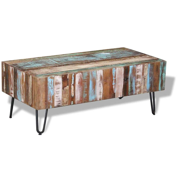 Soffbord Massivt Återvunnet Trä 100X50X38 Cm