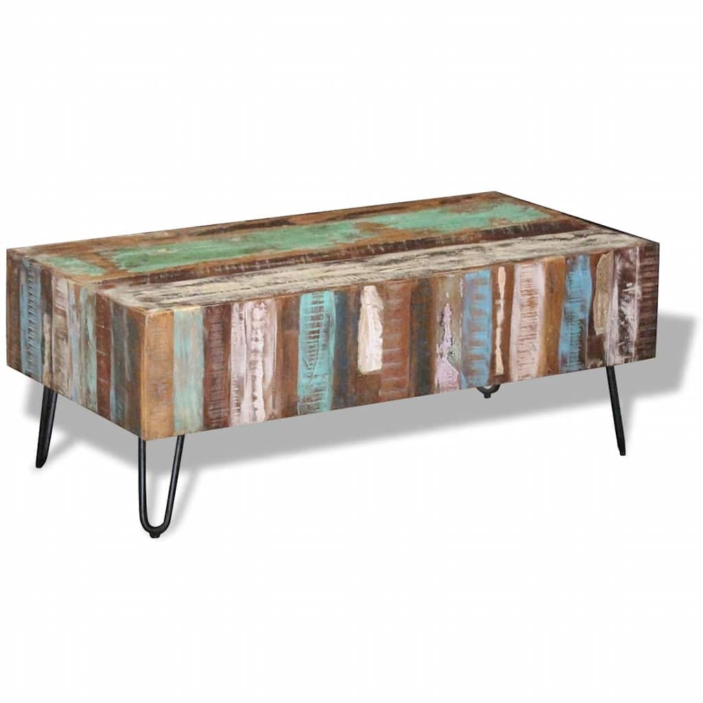 Soffbord Massivt Återvunnet Trä 100X50X38 Cm