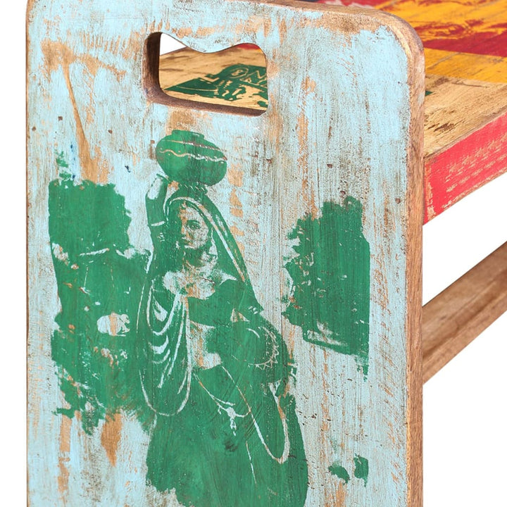Bänk Massivt Återvunnet Trä 100X30X50 Cm