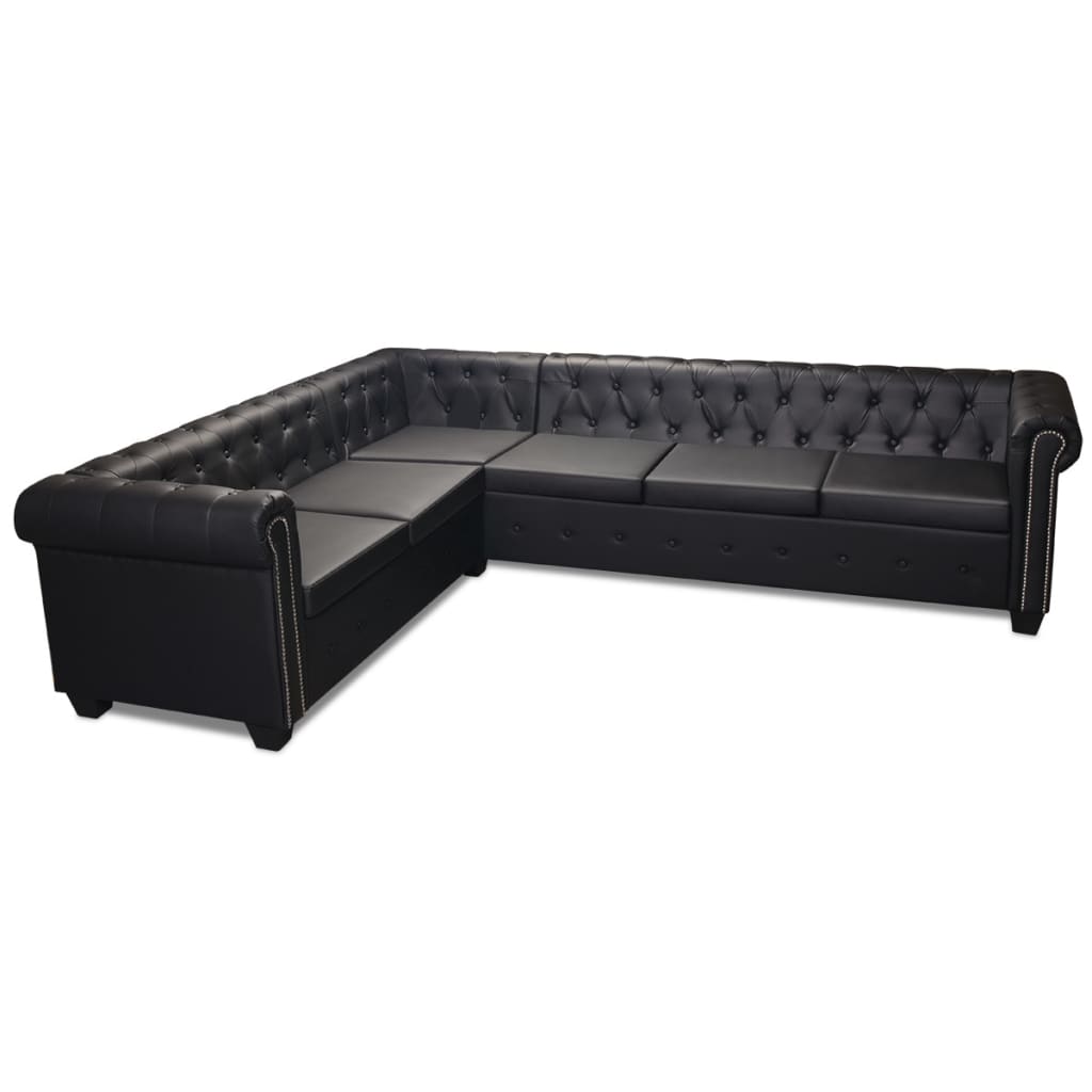 Chesterfield Hörnsoffa Konstläder
