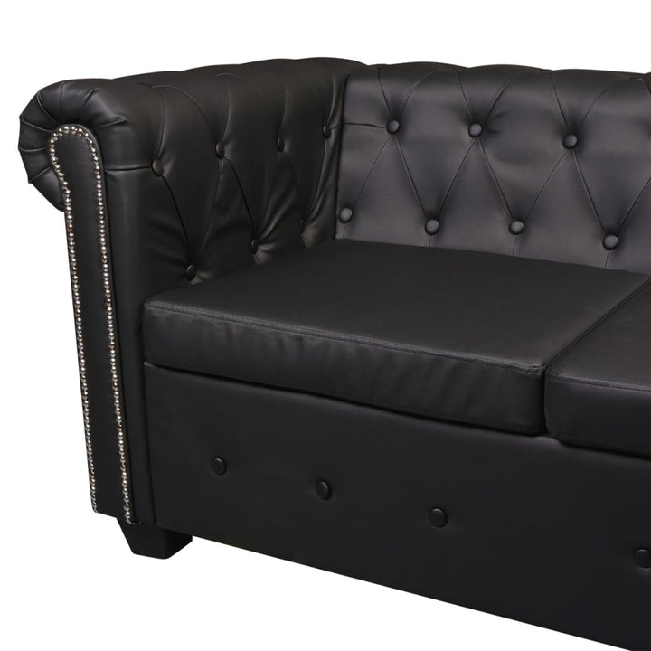 Chesterfield Hörnsoffa Konstläder