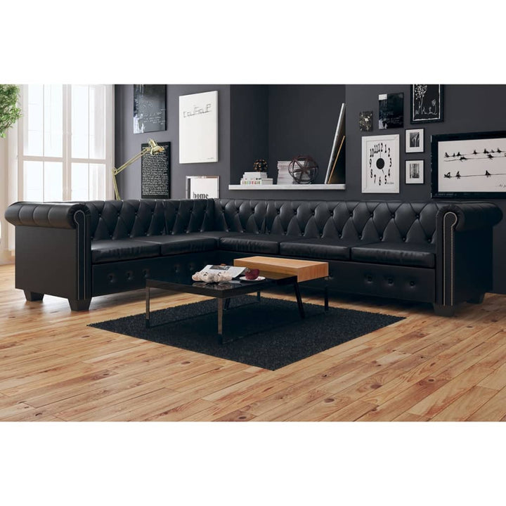 Chesterfield Hörnsoffa Konstläder