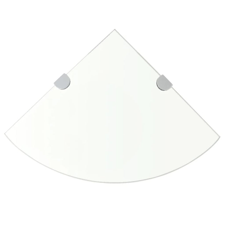 Hörnhyllor 2 St Kromade Hyllkonsoler Glas Genomskinlig