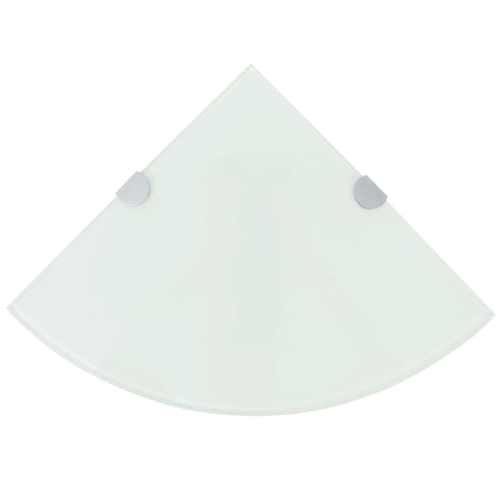 Hörnhyllor 2 St Kromade Hyllkonsoler Glas Genomskinlig