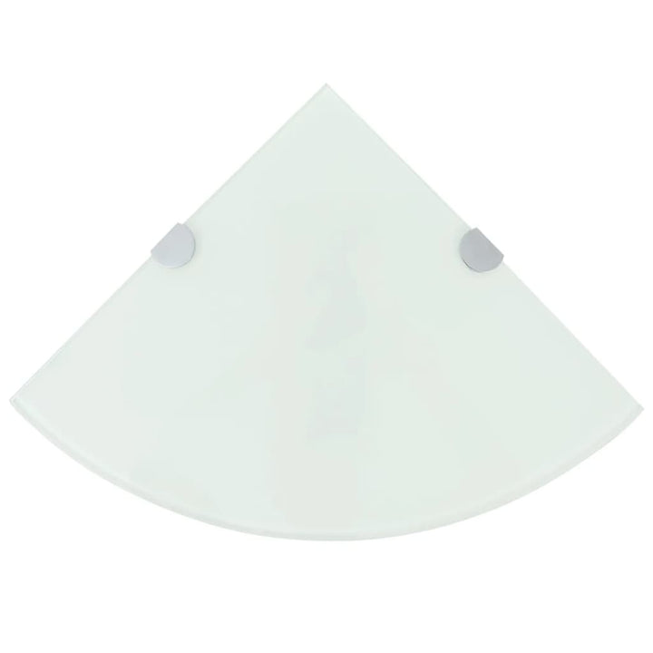 Hörnhyllor 2 St Kromade Hyllkonsoler Glas Genomskinlig