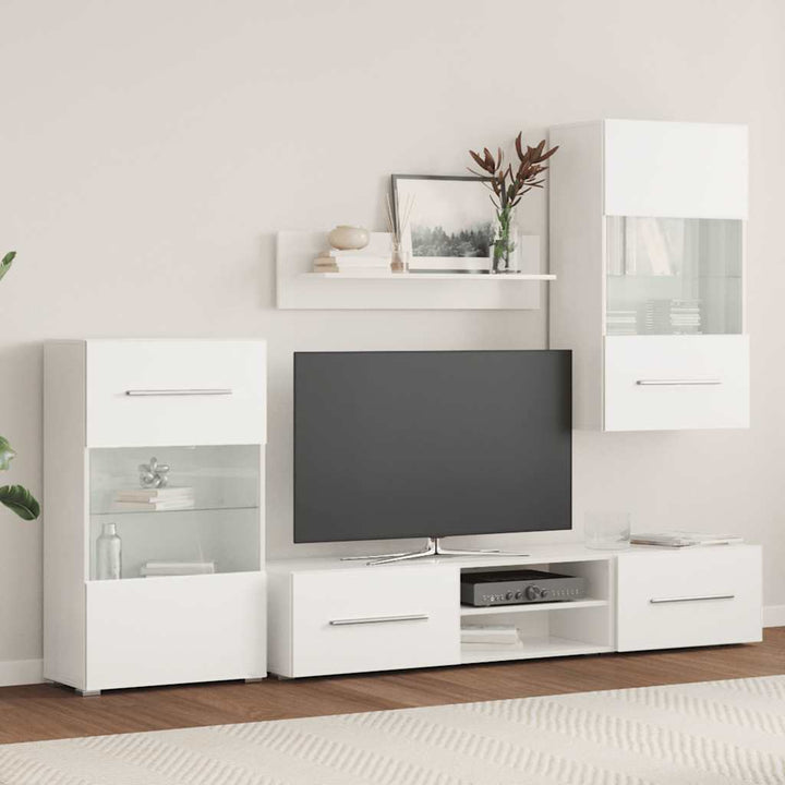Tv-Möbel Med Rinskåp Och Led 5 Delar