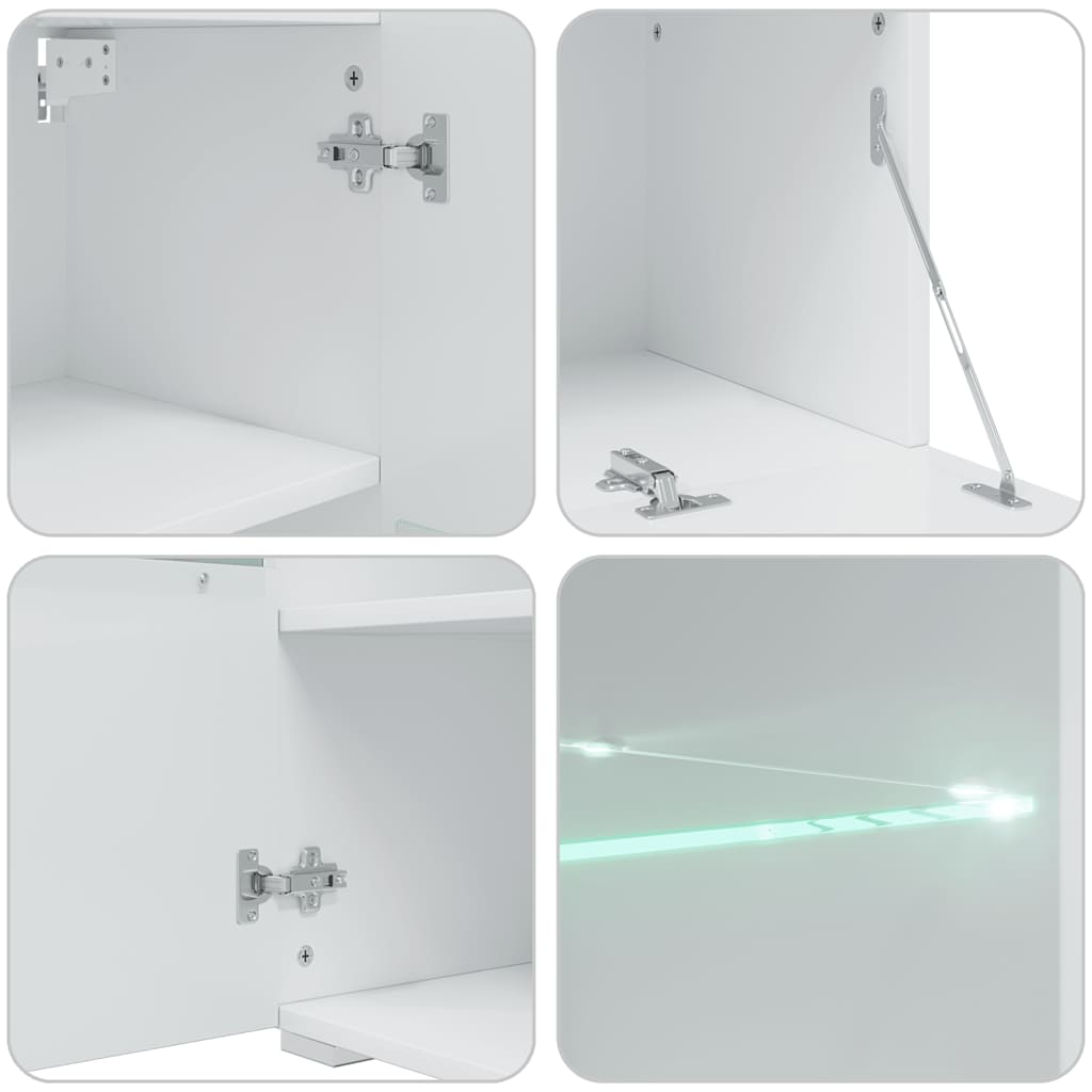 Tv-Möbel Med Rinskåp Och Led 5 Delar