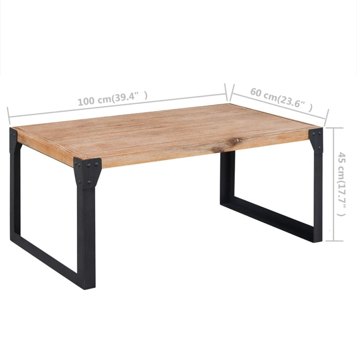 Soffbord Massivt Akaciaträ 100X60X45 Cm