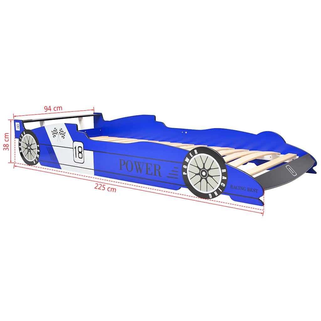 Led Barnsäng Racerbil 90X200 Cm