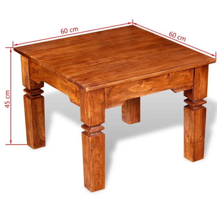 Soffbord Massivt Trä 60X60X45 Cm