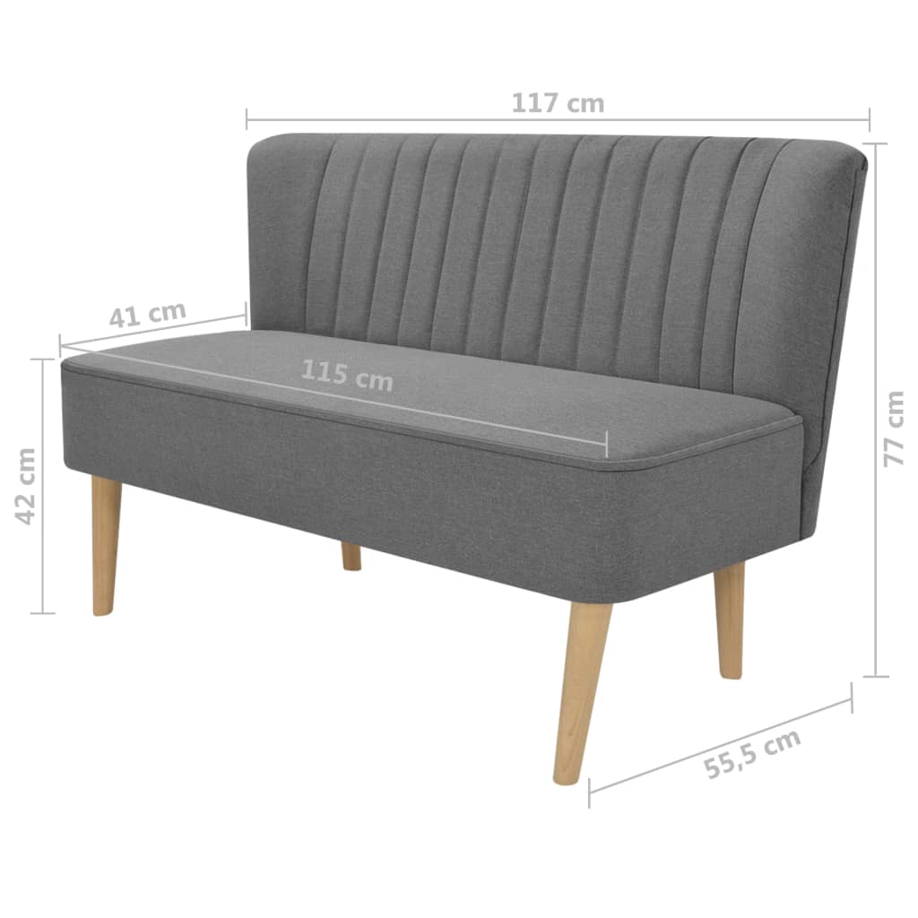 Soffa 117X55,5X77 Cm Tyg