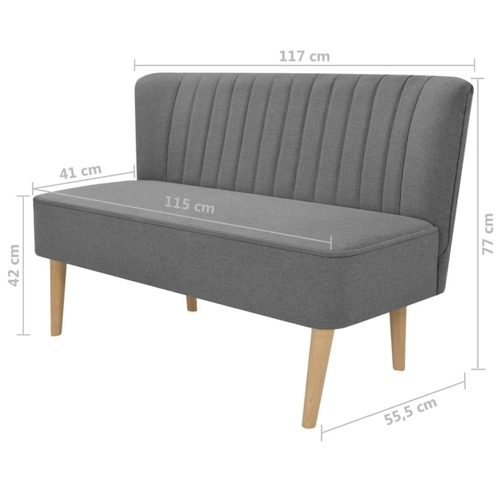 Soffa 117X55,5X77 Cm Tyg